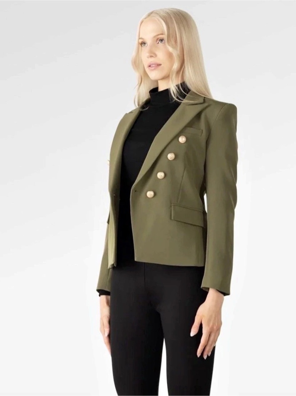 Generation Love Double-Breasted Green Blazer Size Medium